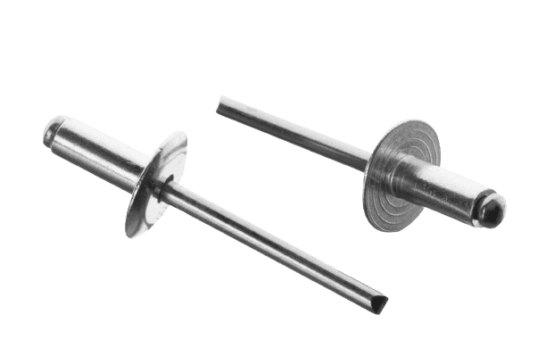 Заклепка витяжна 4x14 Al/St, буртик плоский збільшений D12